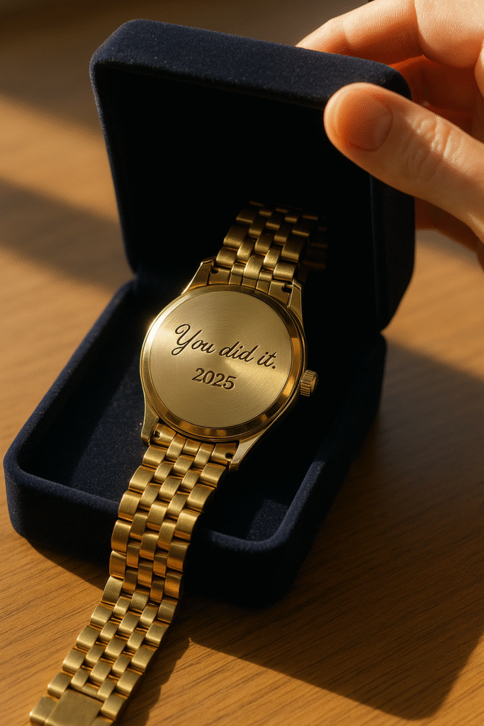 Timeless Watch with an Engraved Message