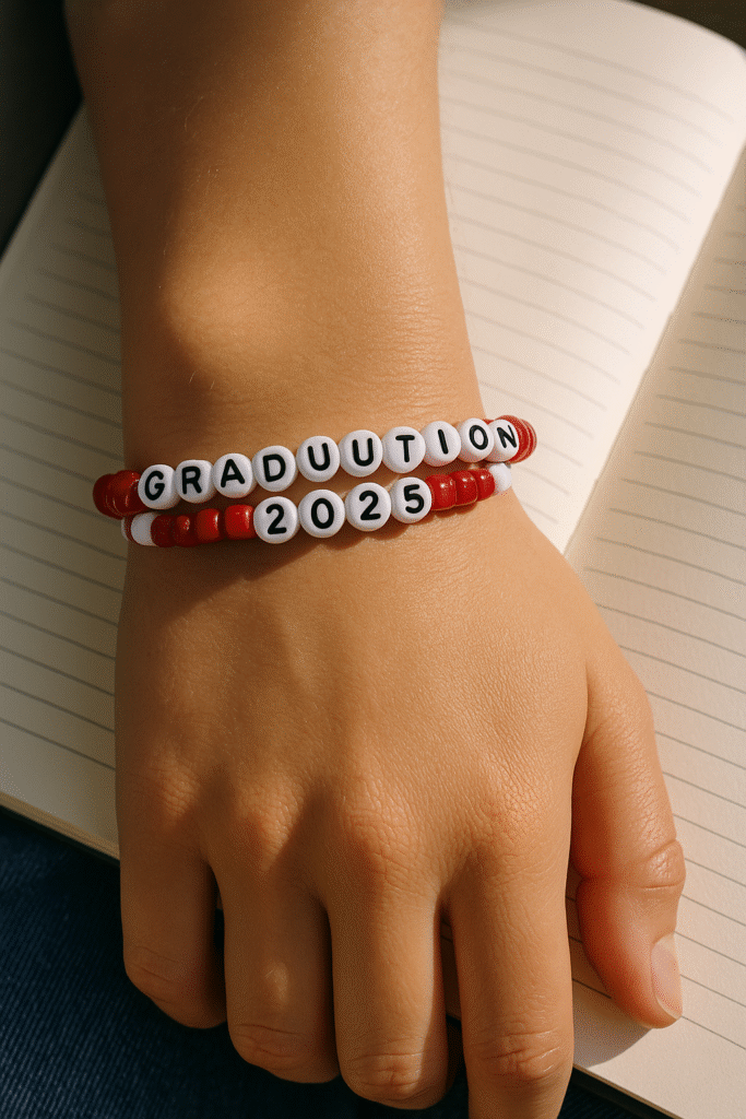 Custom Beaded Bracelet in School Colors