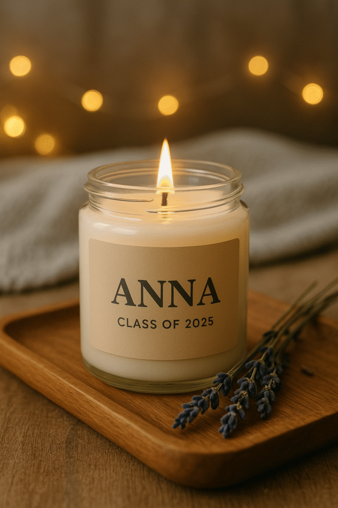 Personalized Soy Candle with Custom Label