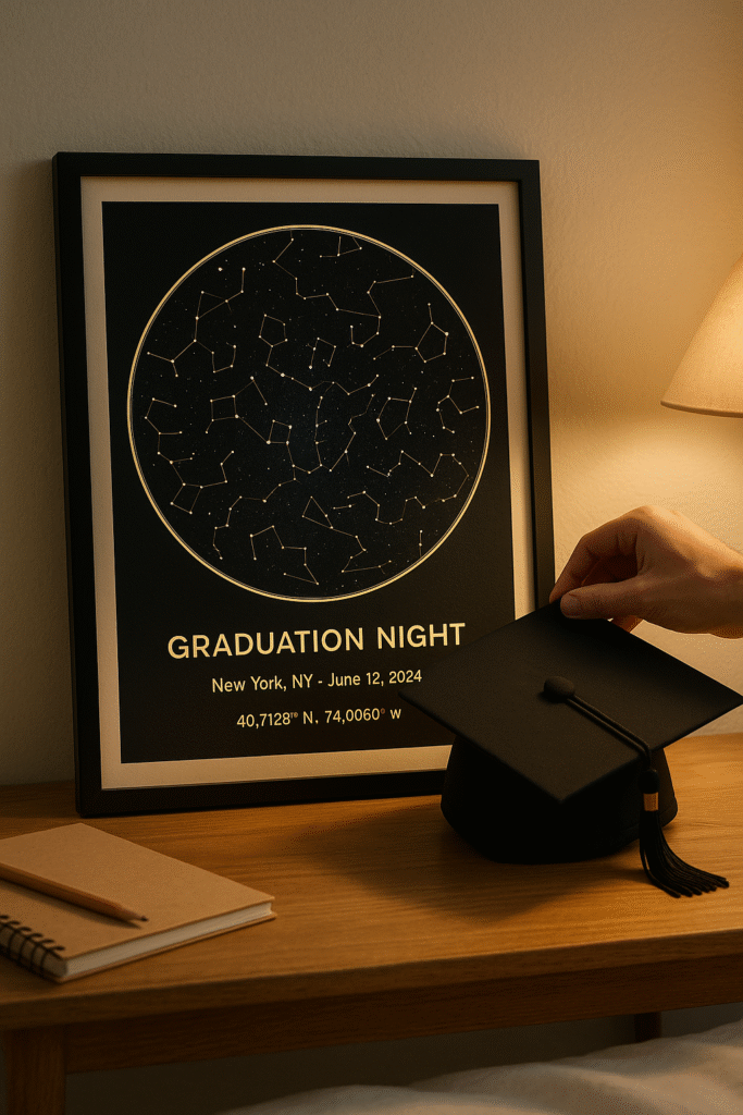 Custom Star Map of Graduation Night