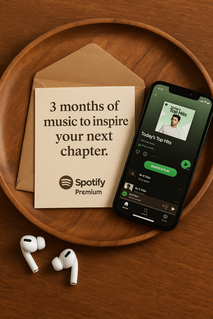 Spotify or Audible Premium Gift Subscription