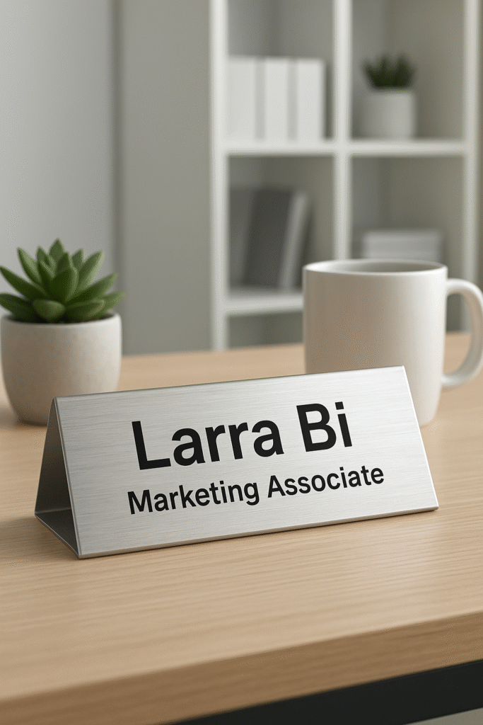 Custom Desk Nameplate for Their Future Job