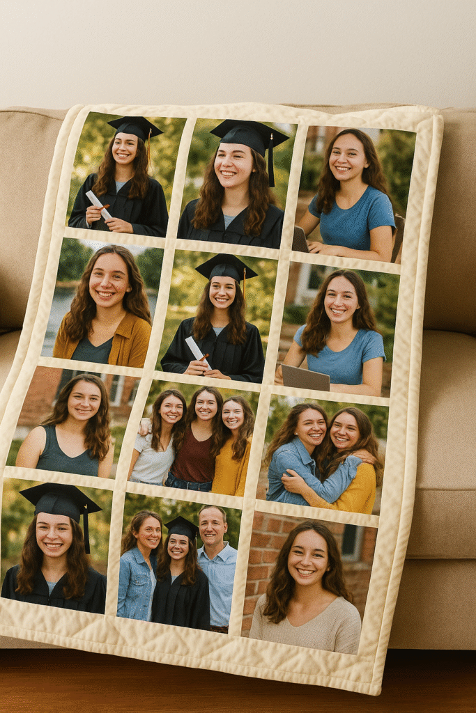 Personalized Graduation Photo Blanket