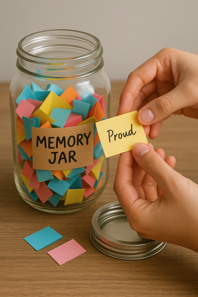 DIY Memory Jar with Notes of Encouragement