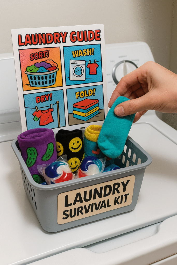 “Laundry Survival Kit” with Humor