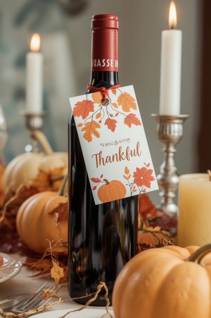 Seasonal Wine Bottles with Custom Tags