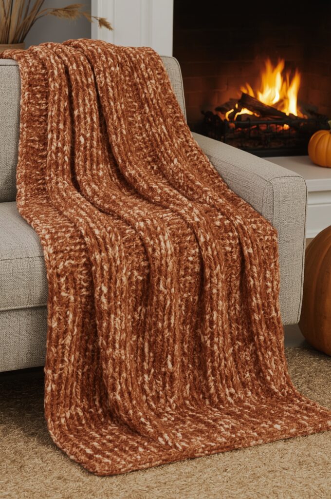Chunky Knit Throw Blanket