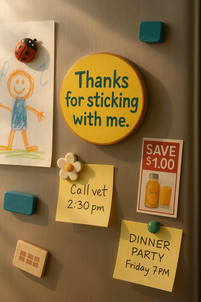 Fridge Magnet with a Message