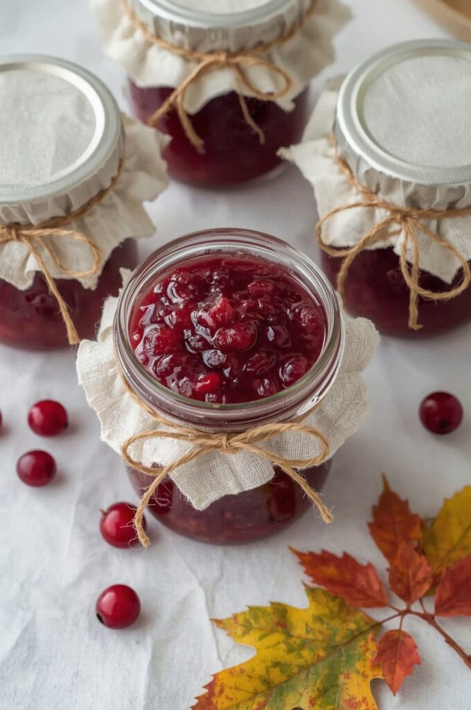 DIY Cranberry Sauce Jars