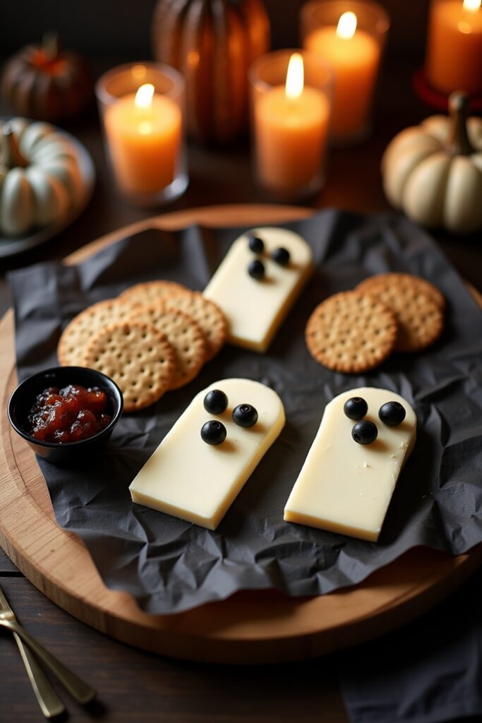 Ghost-Themed Cheese Board