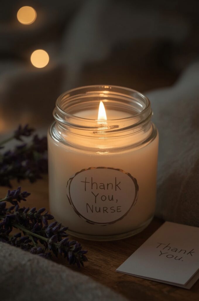 Scented Candle with “Thank You” Label