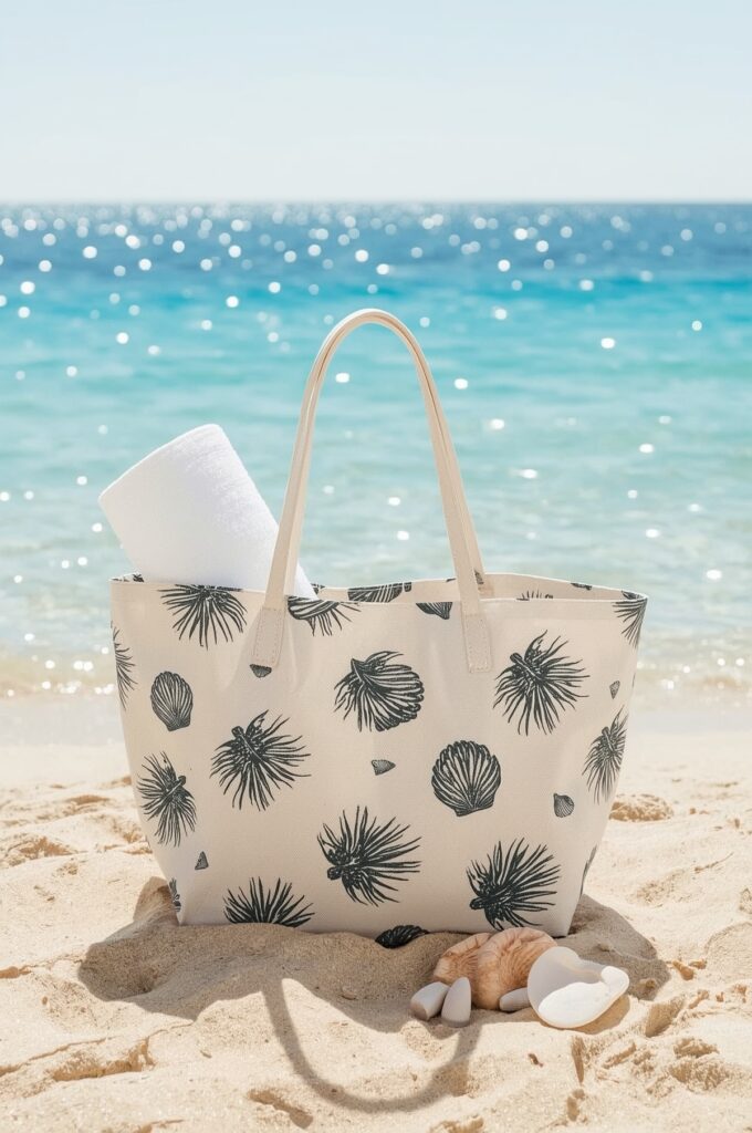 Beach-Themed Tote Bag