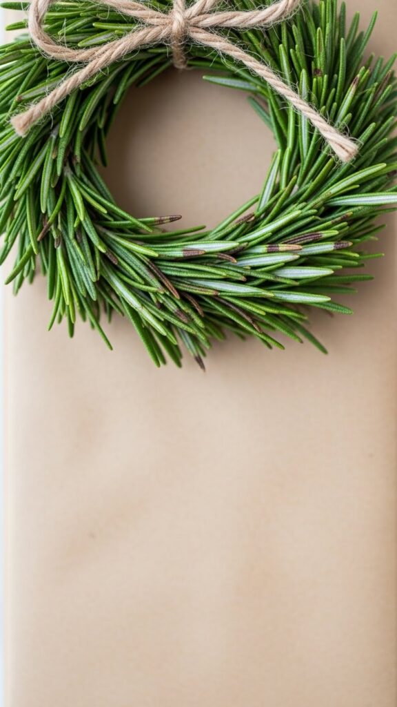 Rosemary Wreaths as Aromatic Gift Toppers