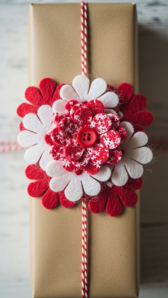 Felt Flower Accents for a Cozy Texture