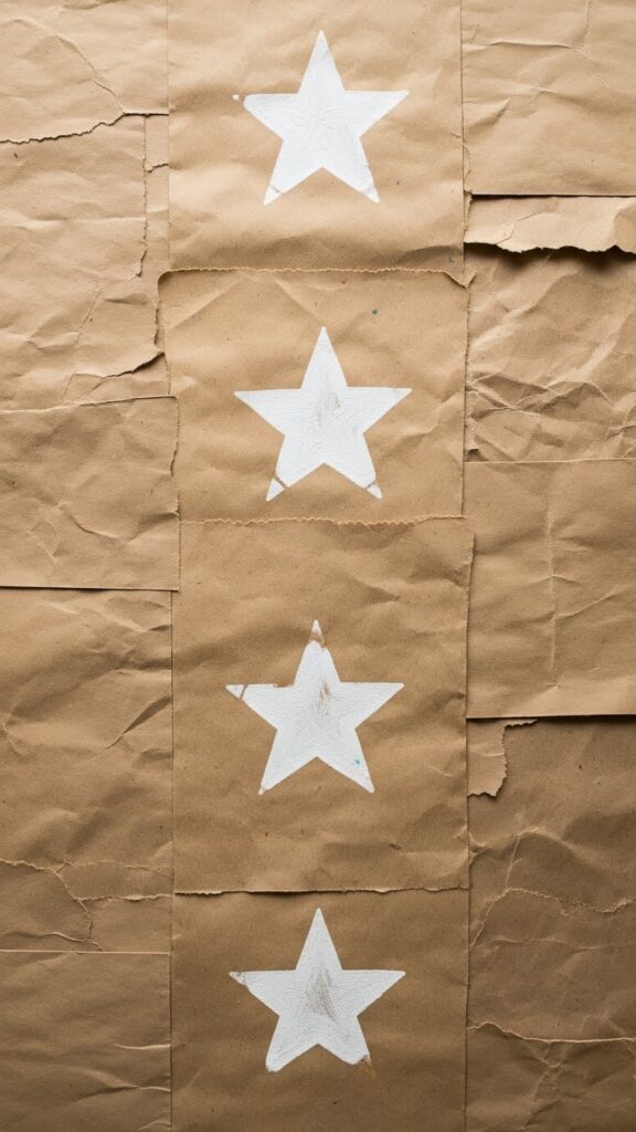 Stenciled Shapes on Recycled Scrap Paper