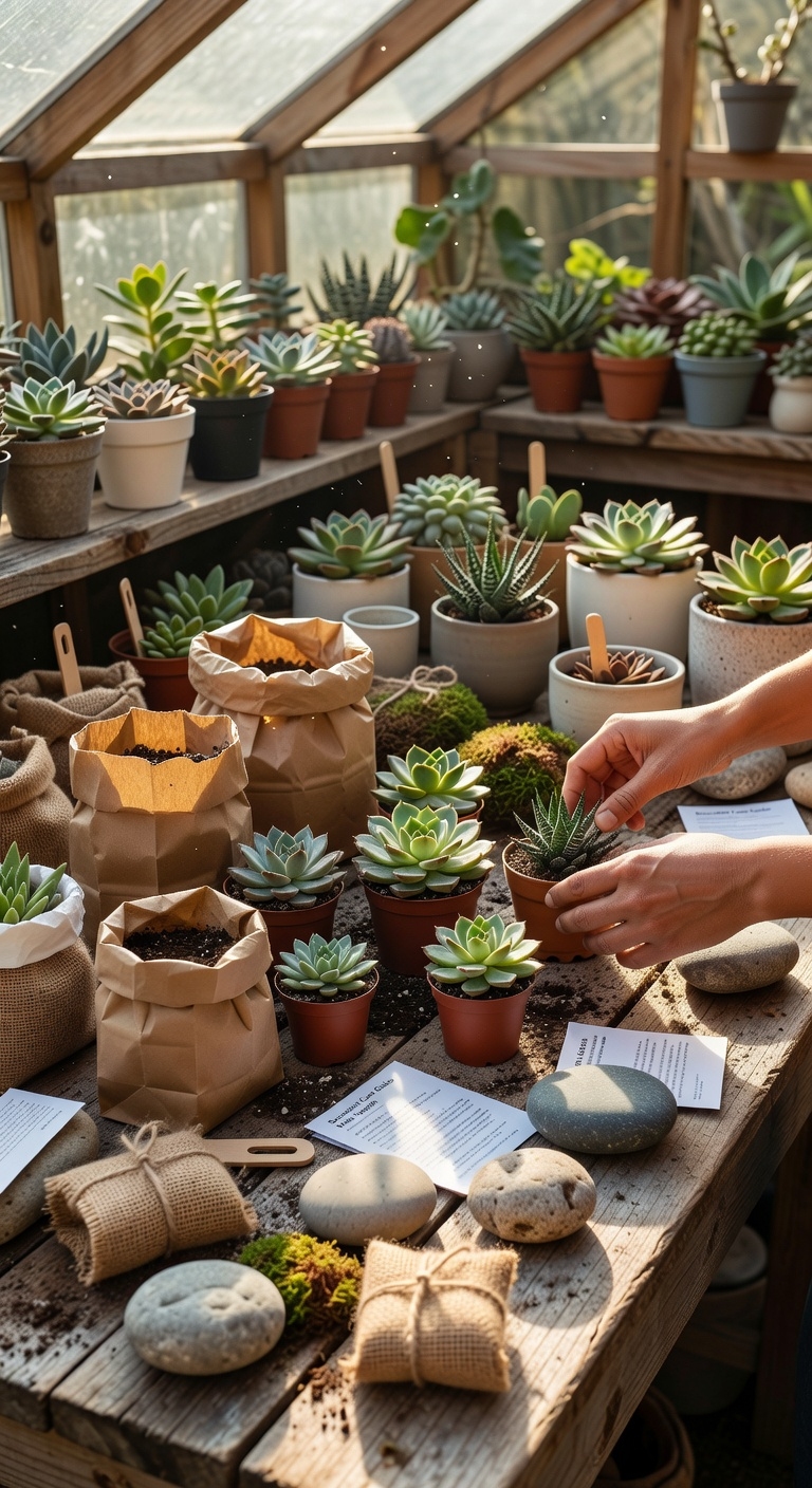 succulent care kit included