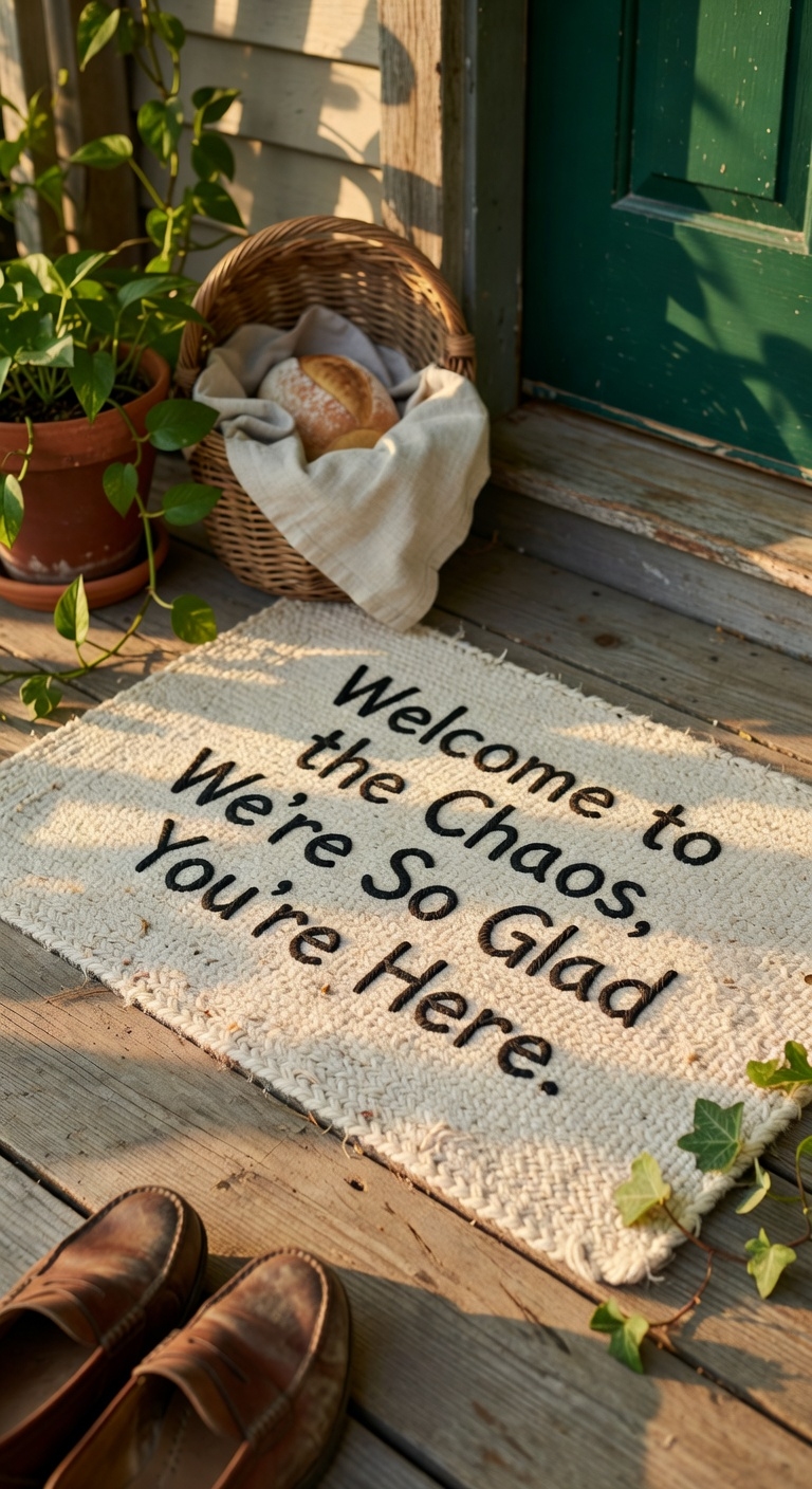 warm humorous entryway welcome