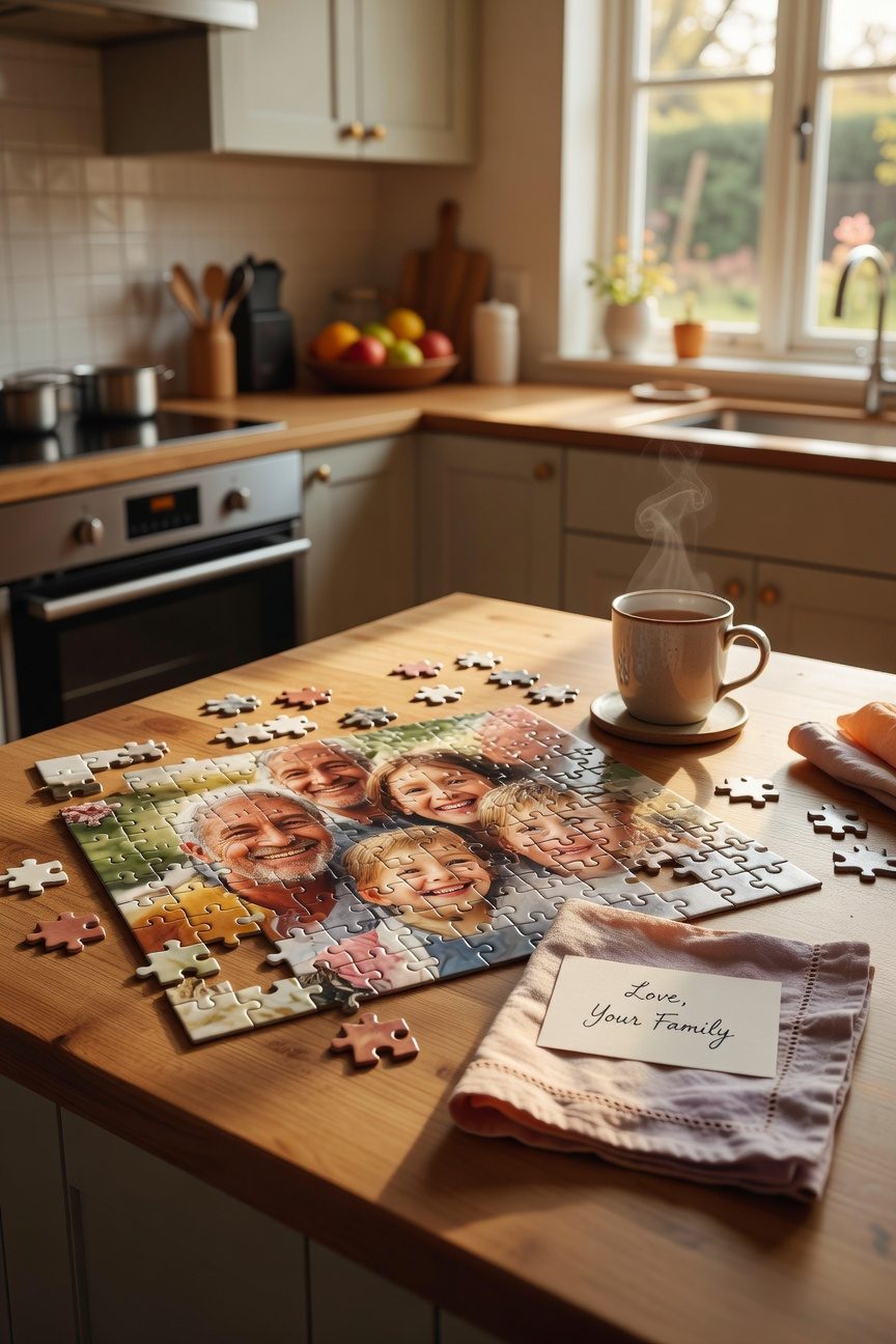 custom family photo puzzle