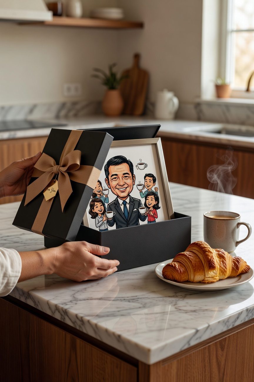 custom team caricature portrait