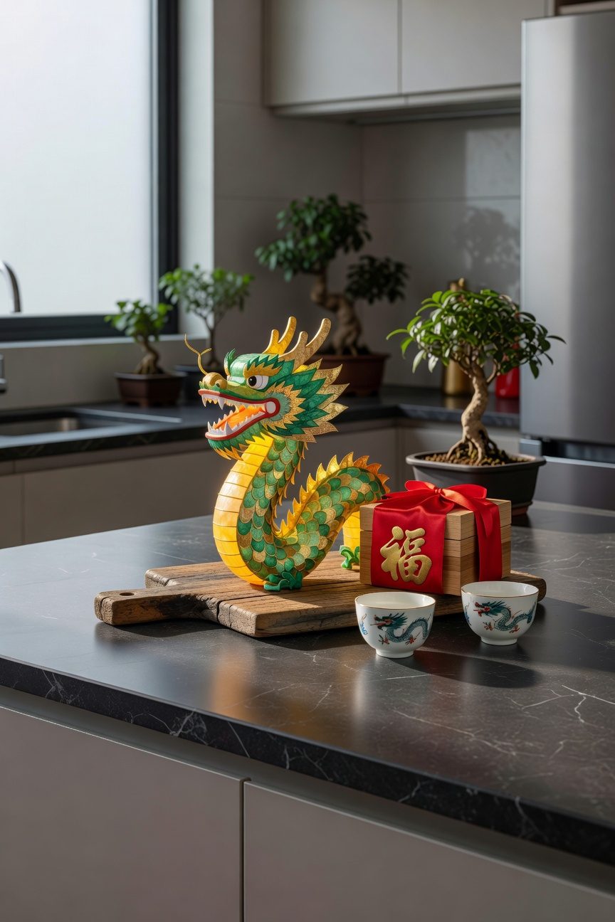 dragon inspired festive decor