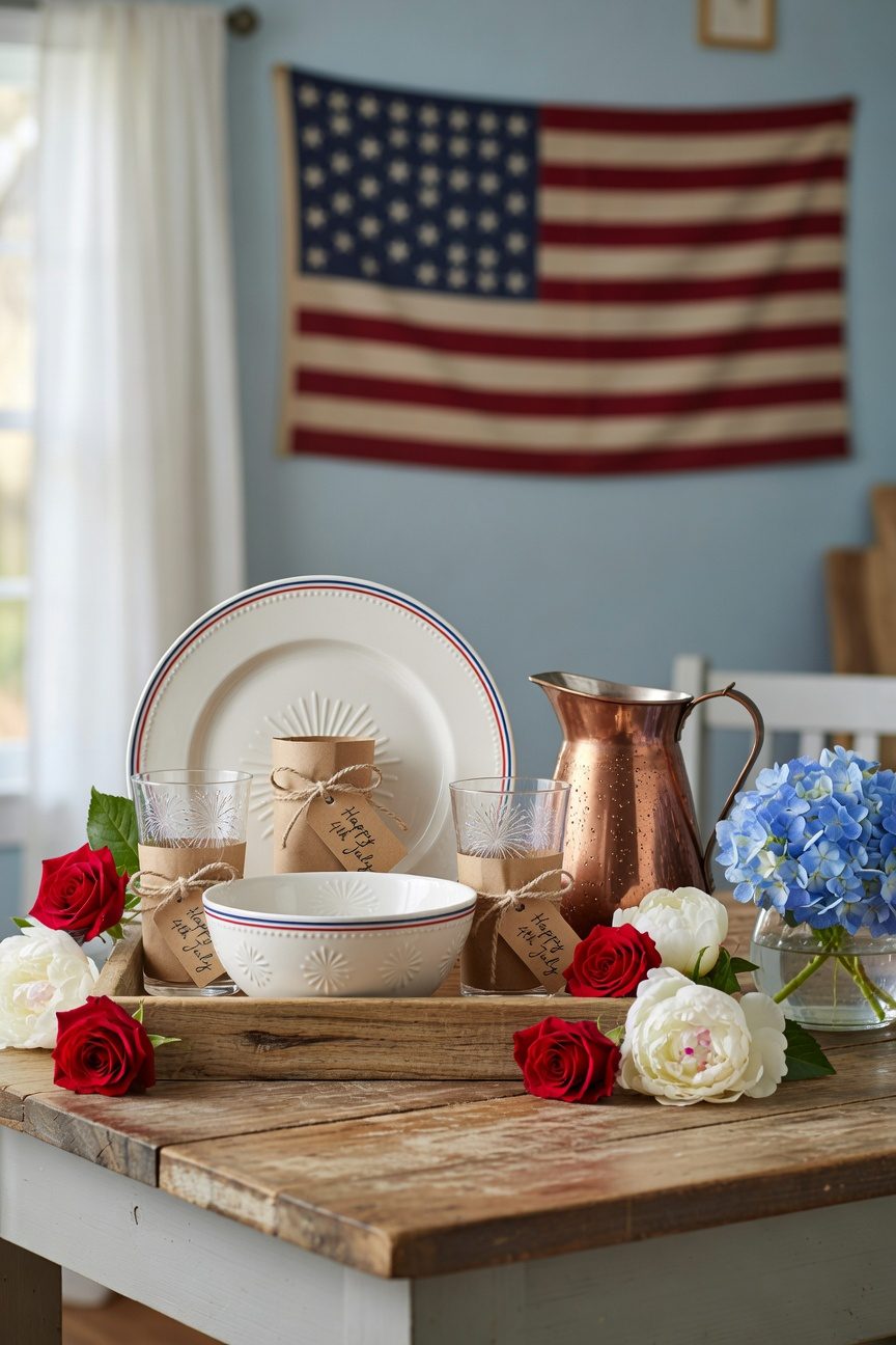 patriotic celebration table decor