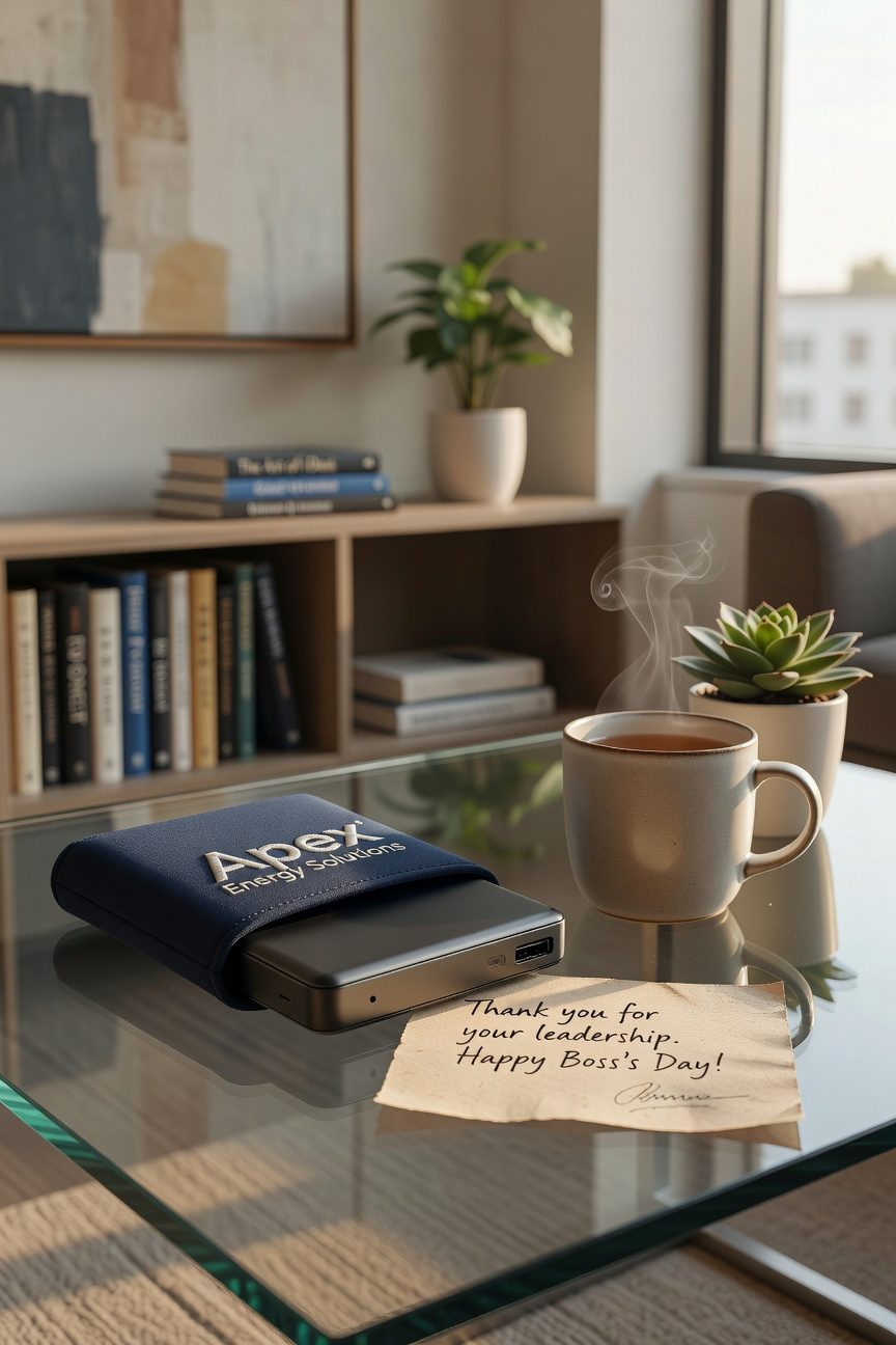 sleek branded power bank