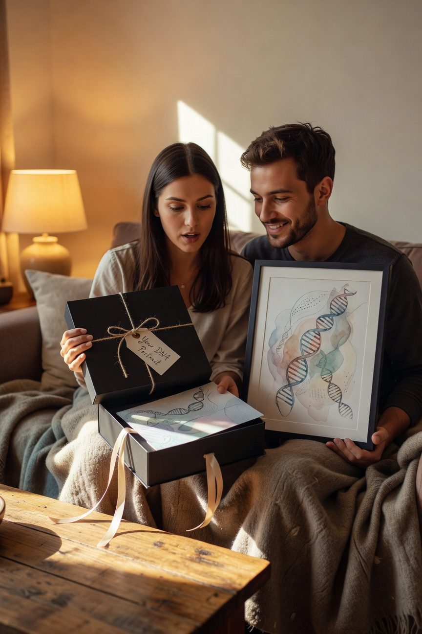 personalized dna portraits artwork