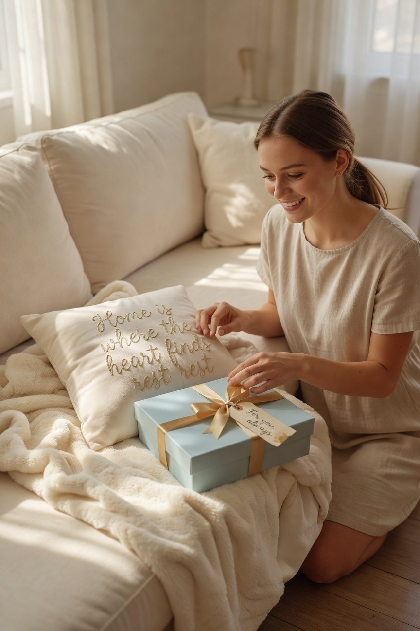 personalized hand stitched pillow