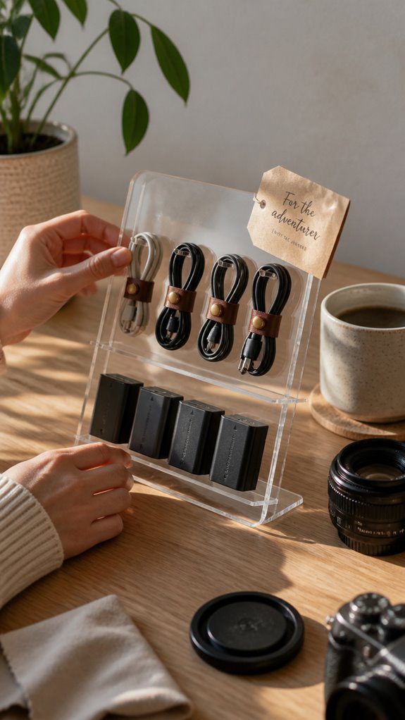 organized cable and battery storage