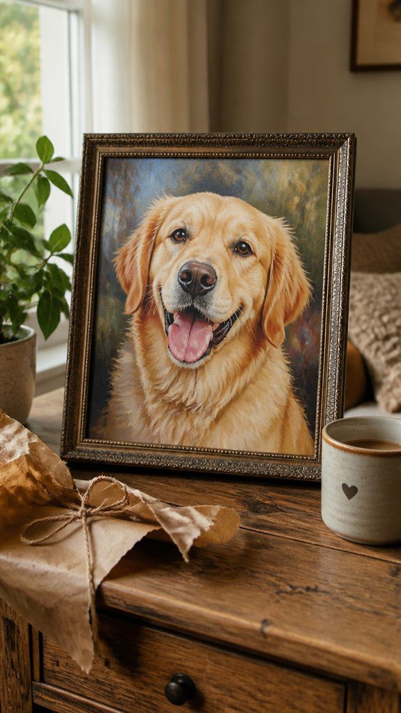 personalized pet portrait selection