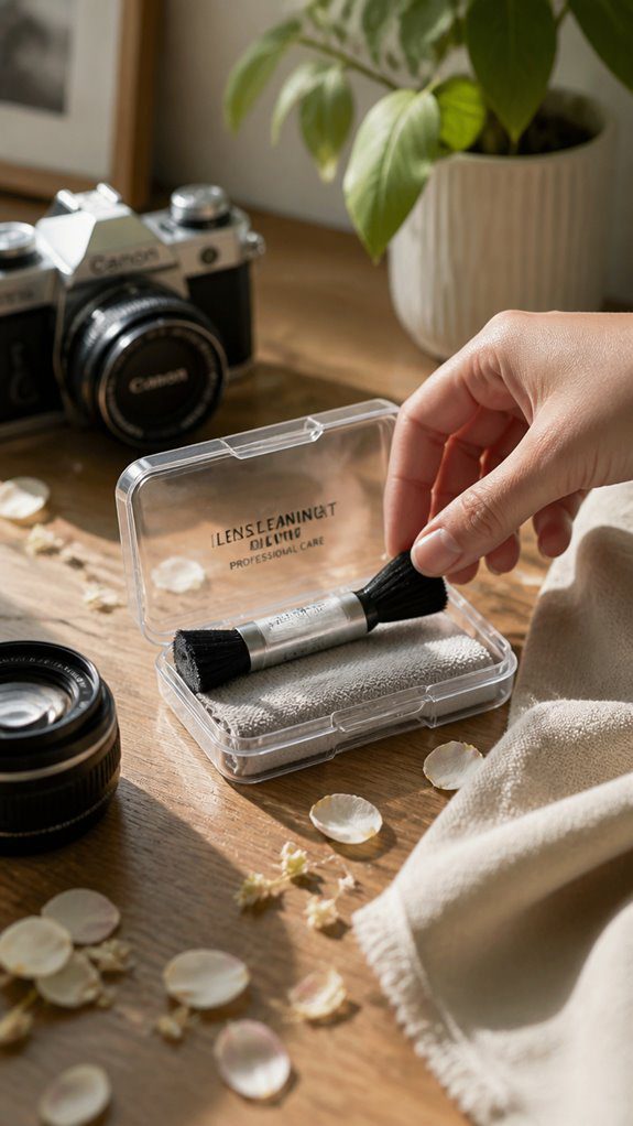 proper lens cleaning routine